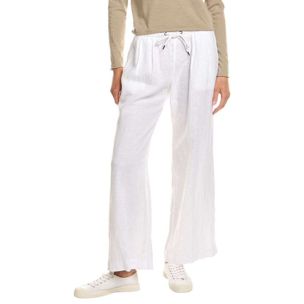 James Perse Womens Wide Leg Linen Pant